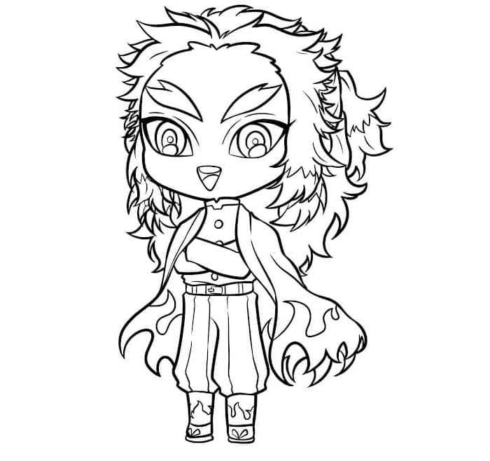 ζωγραφική χαριτωμένος Chibi Kyōjurō Rengoku