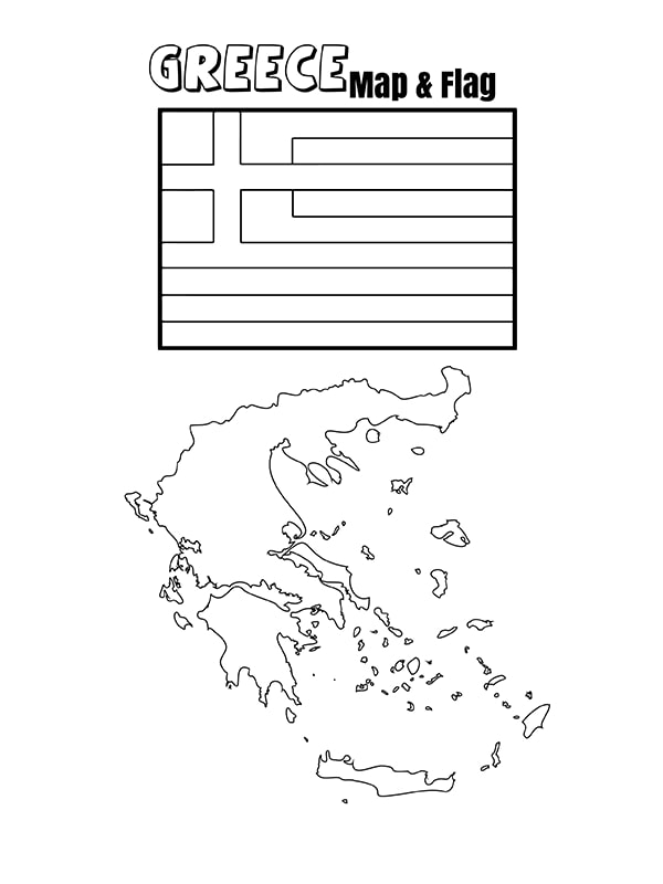 ζωγραφική Σημαία της Ελλάδας να εκτυπώσετε