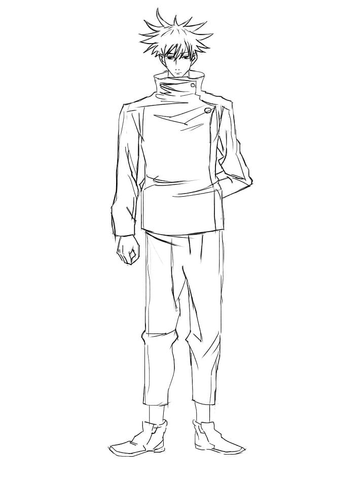 ζωγραφική Jujutsu Kaisen Fushiguro Megumi
