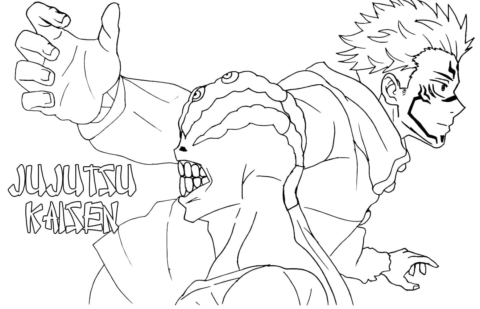 ζωγραφική Jujutsu Kaisen Sukuna