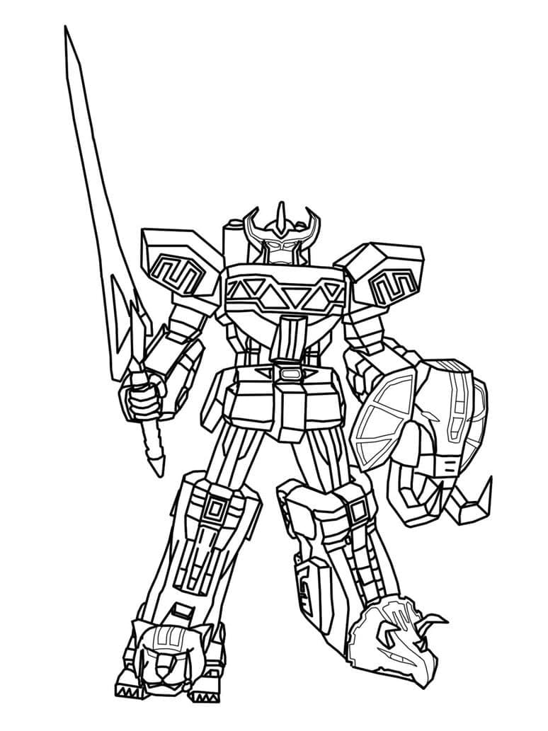 ζωγραφική Power Rangers Megazord