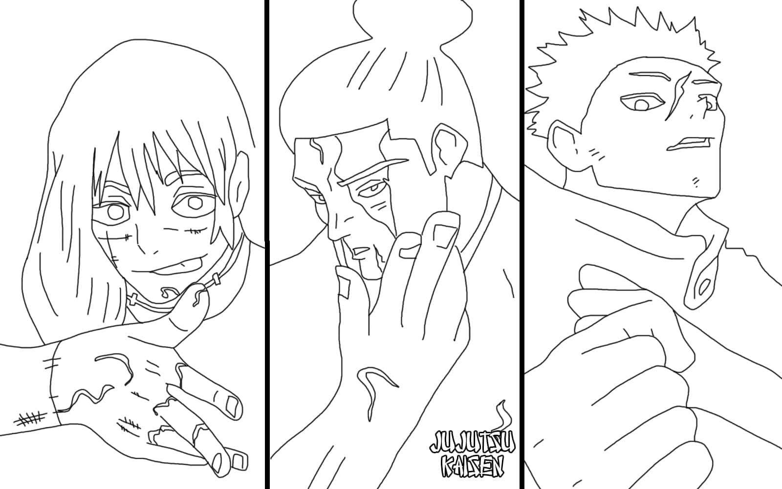 ζωγραφική Χαρακτήρες Jujutsu Kaisen