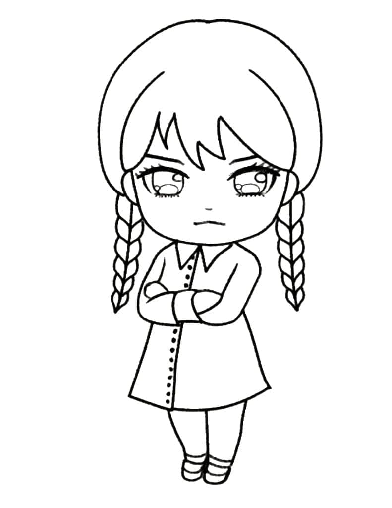 ζωγραφική Chibi Γουένσντεϊ Άνταμς