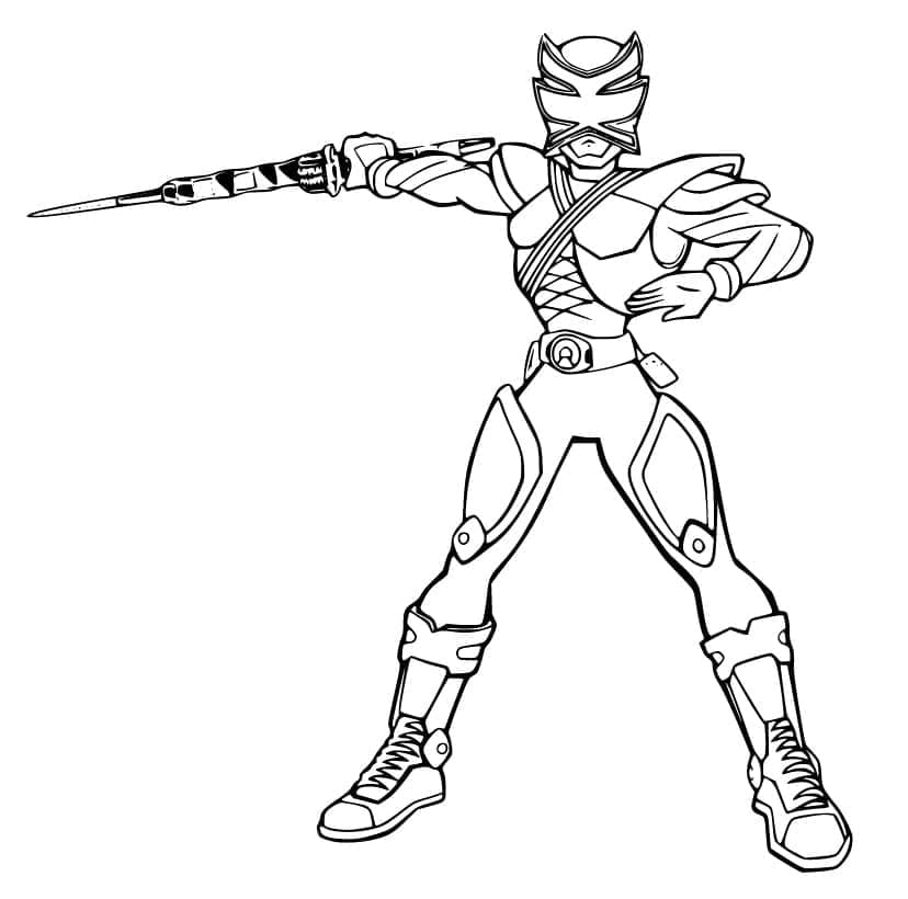 ζωγραφική Δωρεάν εκτυπώσιμος σαμουράι Power Rangers