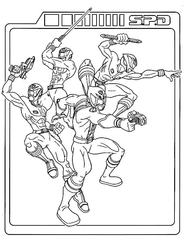 ζωγραφική Δροσερός Power Rangers SPD