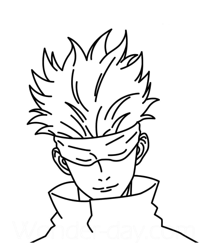 ζωγραφική Gojo Satoru από το Anime Jujutsu Kaisen