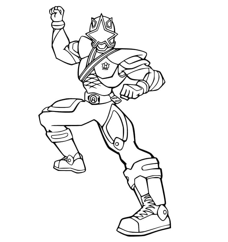 ζωγραφική Κόκκινοι σαμουράι Power Rangers
