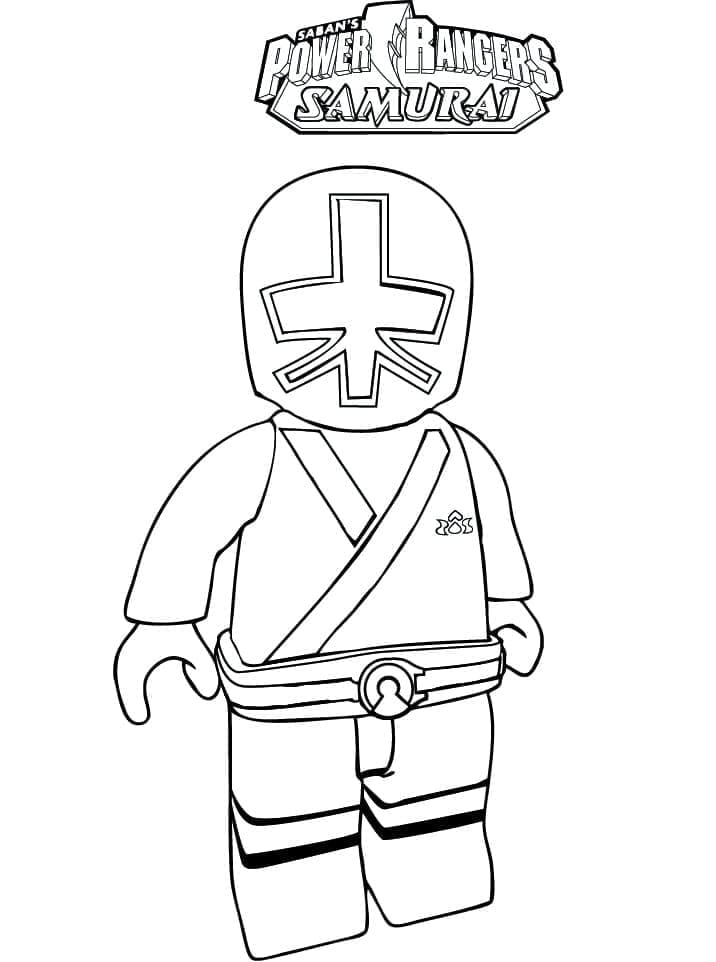 ζωγραφική Lego πράσινο Power Rangers Σαμουράι