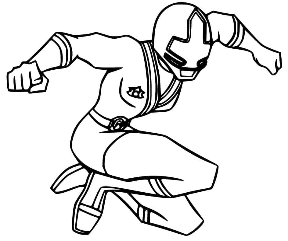 ζωγραφική Power Ranger κίτρινος σαμουράι