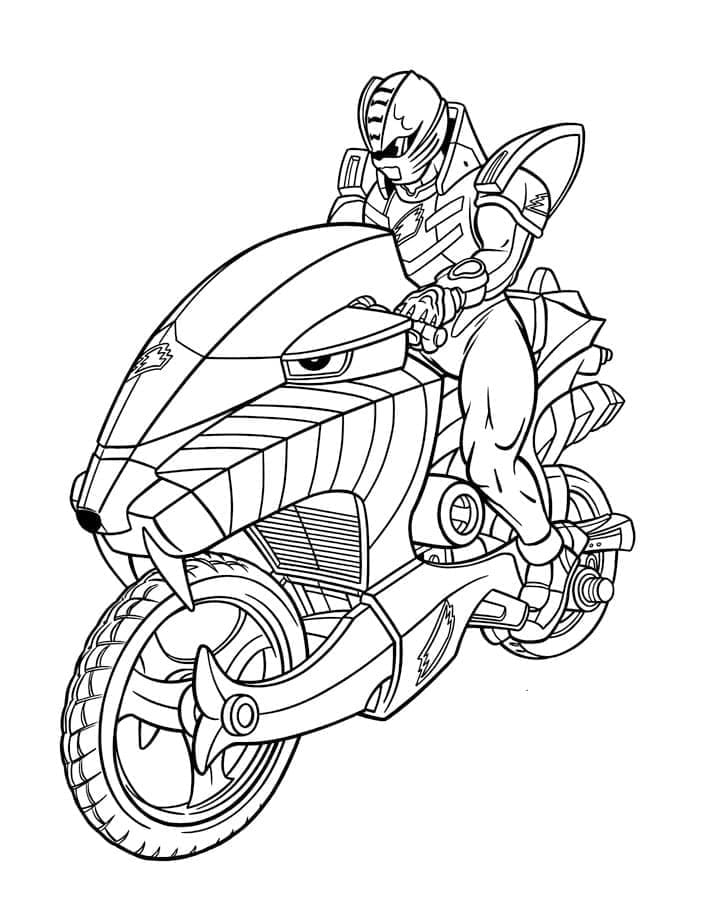 ζωγραφική Power Rangers σε ένα μοτο