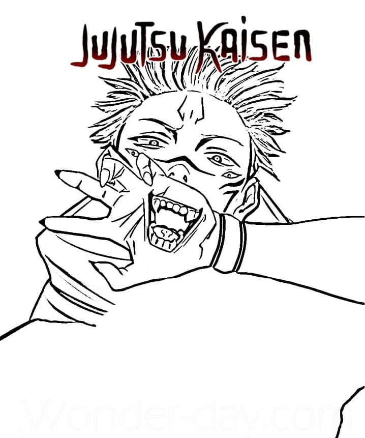 ζωγραφική Sukuna στο Anime Jujutsu Kaisen