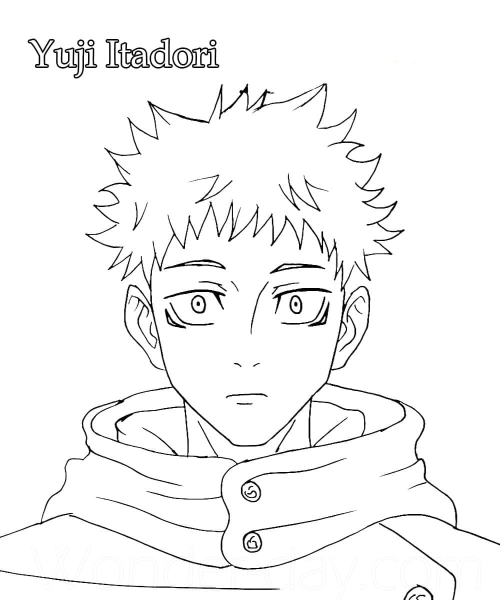 ζωγραφική Yuji Itadori στο Jujutsu Kaisen