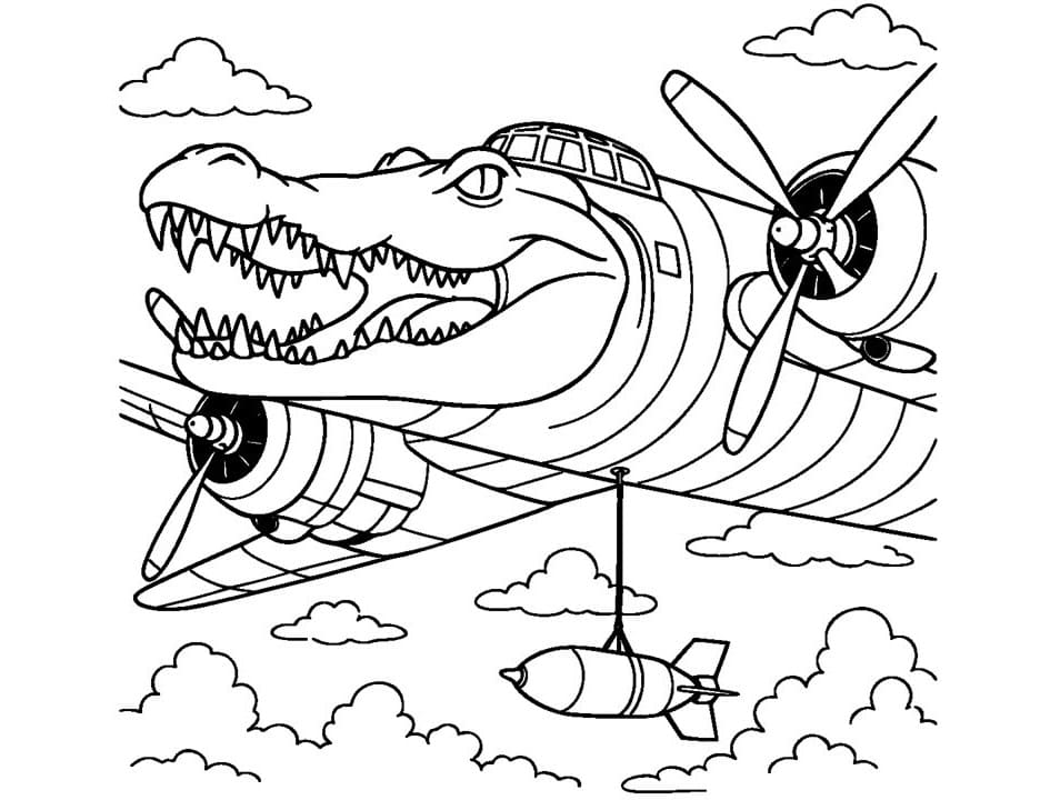 ζωγραφική Brainrot Bombardiro Crocodillo
