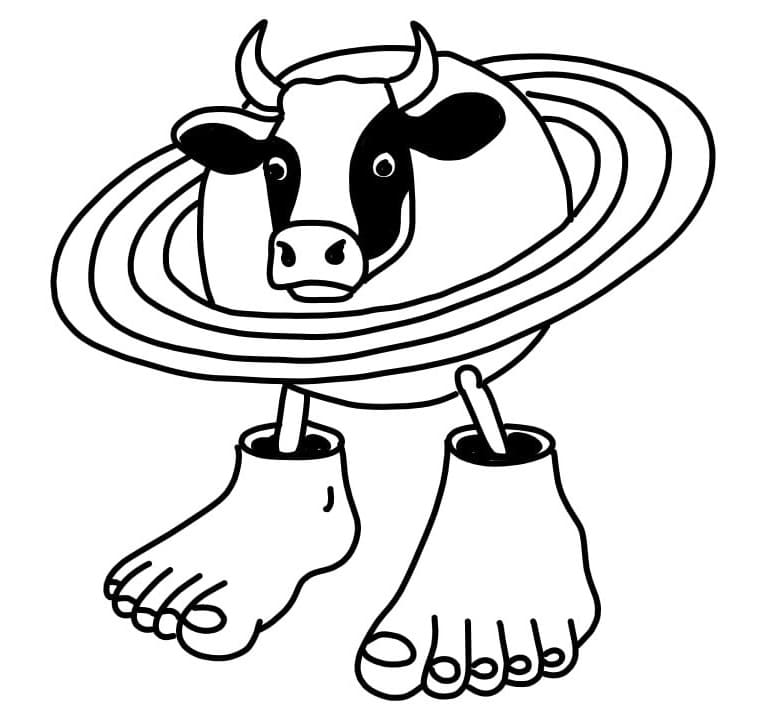 ζωγραφική Brainrot La Vaca Saturno Saturnita