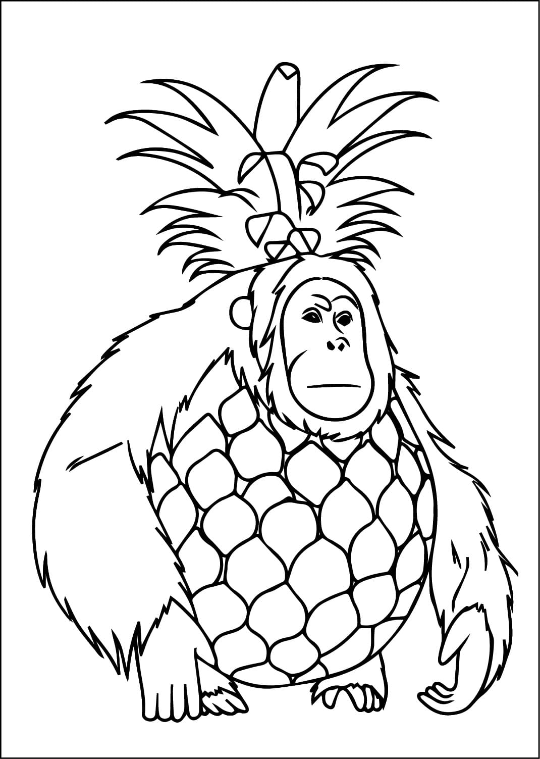 ζωγραφική Brainrot Orangutini Ananasini