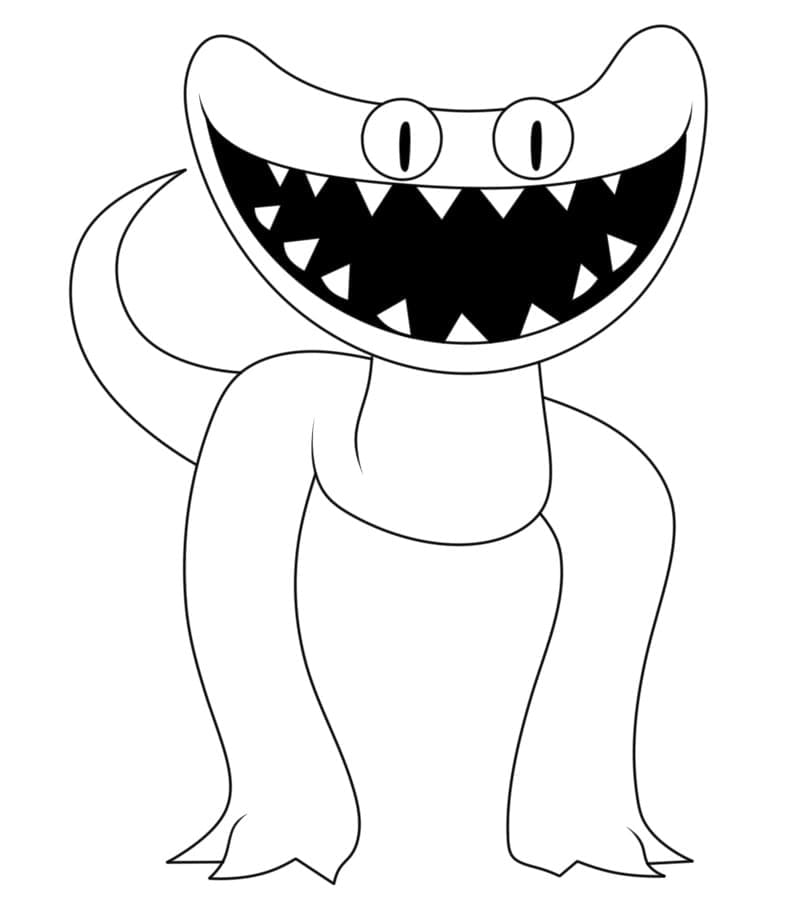 ζωγραφική Ανατριχιαστικός Cyan Rainbow Friends