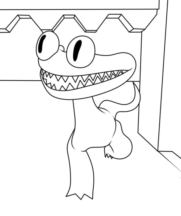 ζωγραφική Cyan Rainbow Friends Εικών