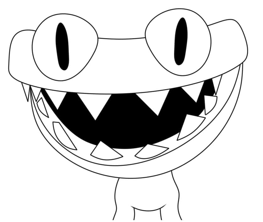 ζωγραφική Cyan Τέρας Rainbow Friends