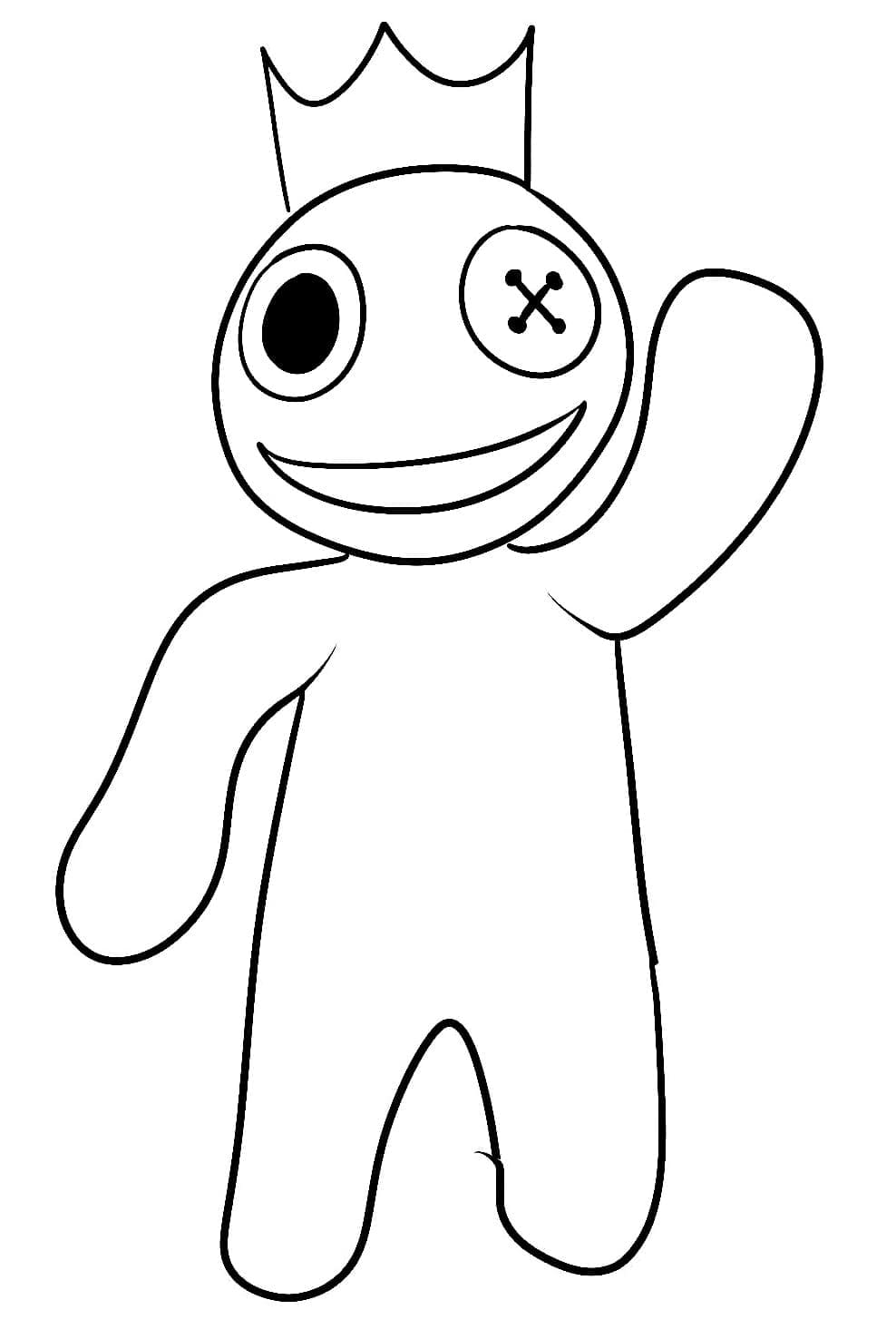 ζωγραφική Εύκολος Blue Rainbow Friend
