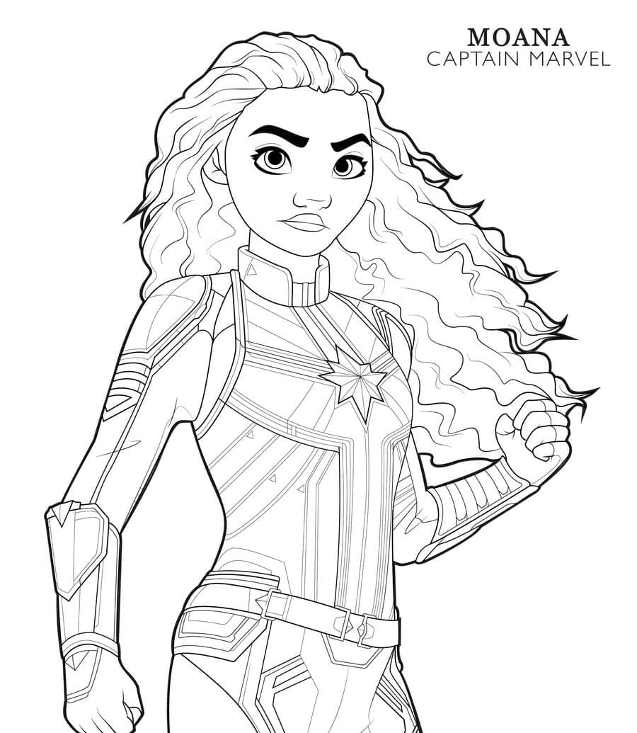 ζωγραφική Μοάνα καπετάνιος Marvel
