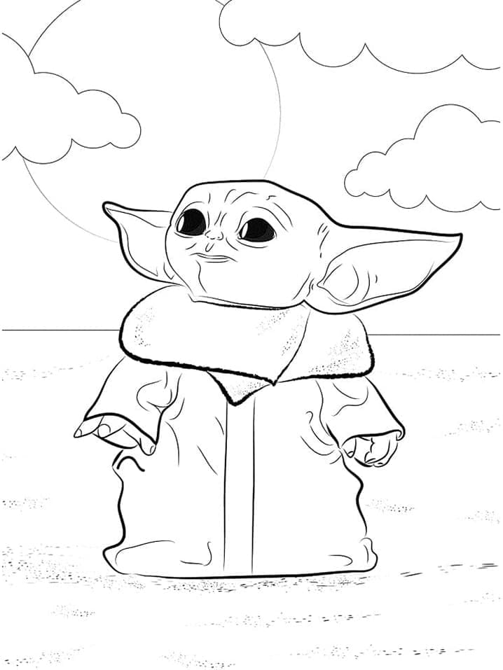ζωγραφική Πολύ χαρούμενος από το Mandalorian