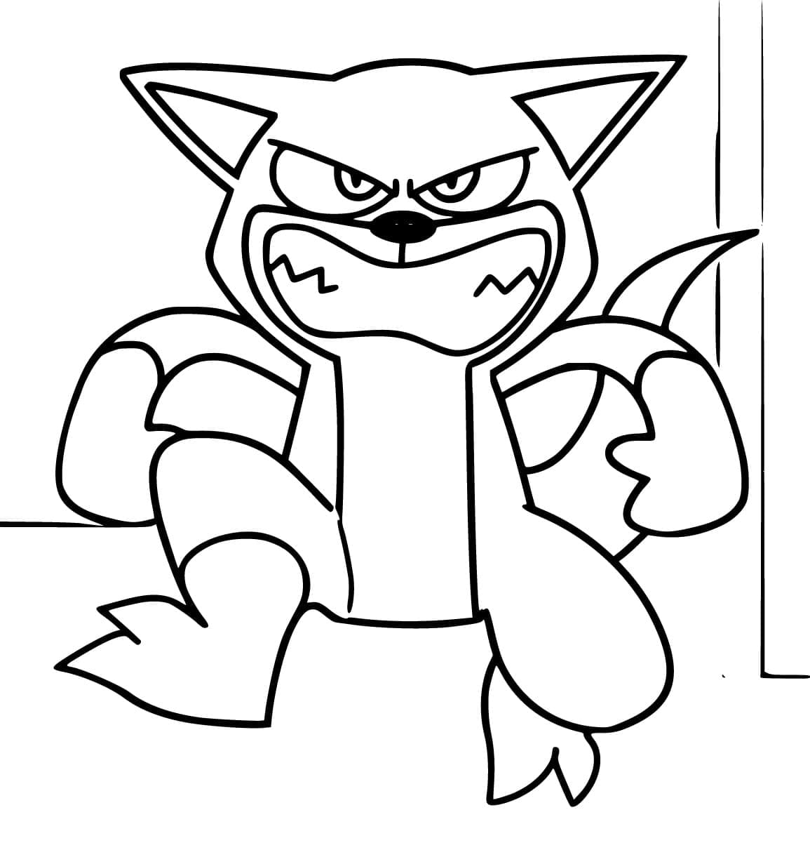 ζωγραφική Θυμωμένος Kittysaurus