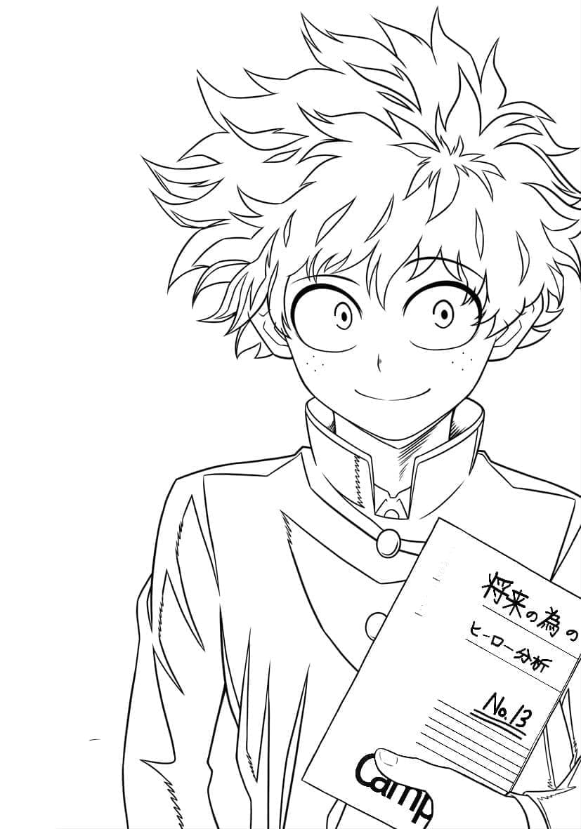 ζωγραφική Χαριτωμένος Midoriya