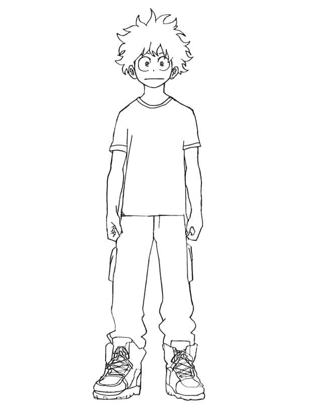 ζωγραφική Izuku Midoriya από My Hero Academia