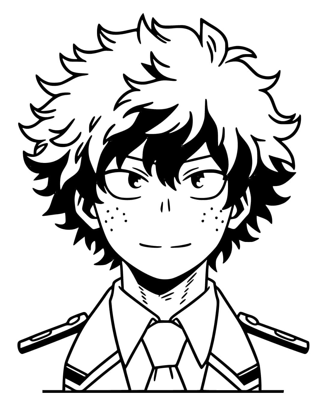 ζωγραφική Izuku Midoriya Πρόσωπο