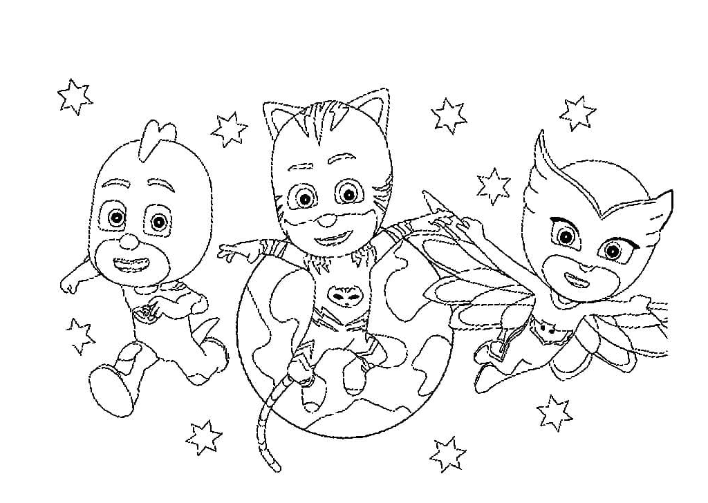 ζωγραφική PJ Masks Εκτυπώσιμος