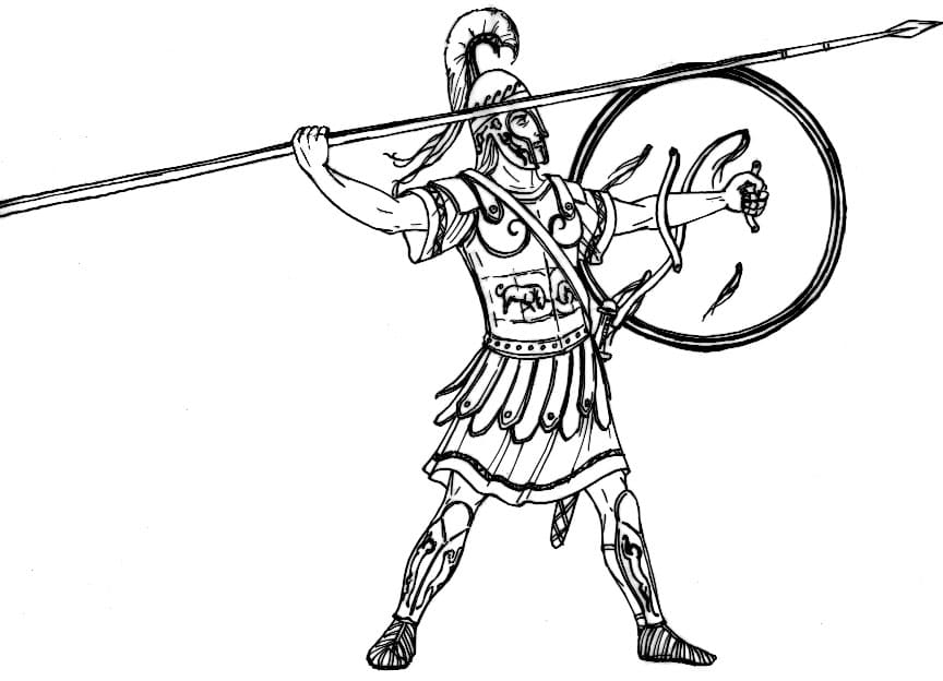 ζωγραφική Αχιλλέας με Λόγχη