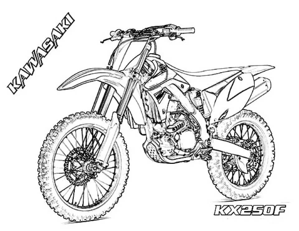 ζωγραφική Μοτοσικλέτα Καβασάκι KX250F