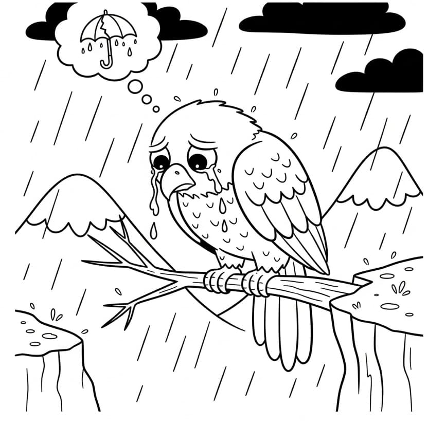 ζωγραφική Αετός λυπημένος ζωγραφική Αετός λυπημένος