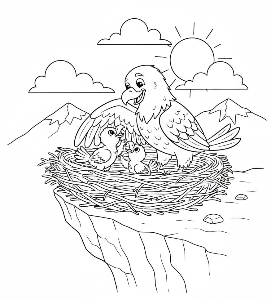 ζωγραφική Αστείος αετός ζωγραφική Αστείος αετός