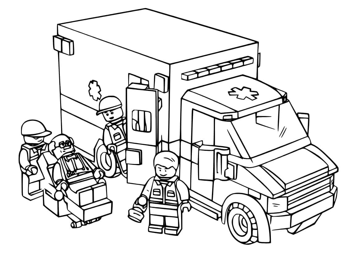 ζωγραφική Ασθενοφόρο Lego