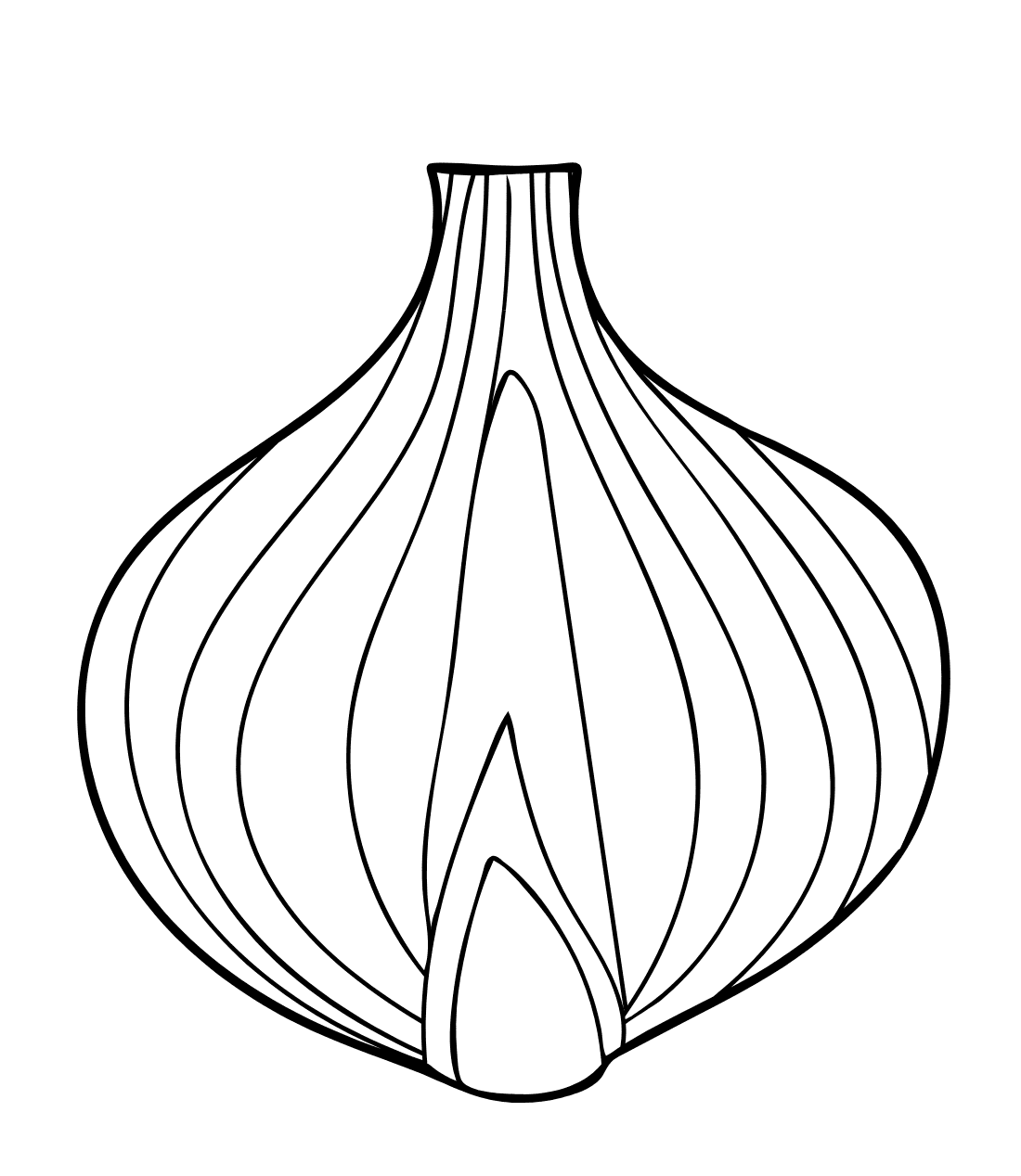 ζωγραφική Εκτυπώσιμο κρεμμύδι δωρεάν