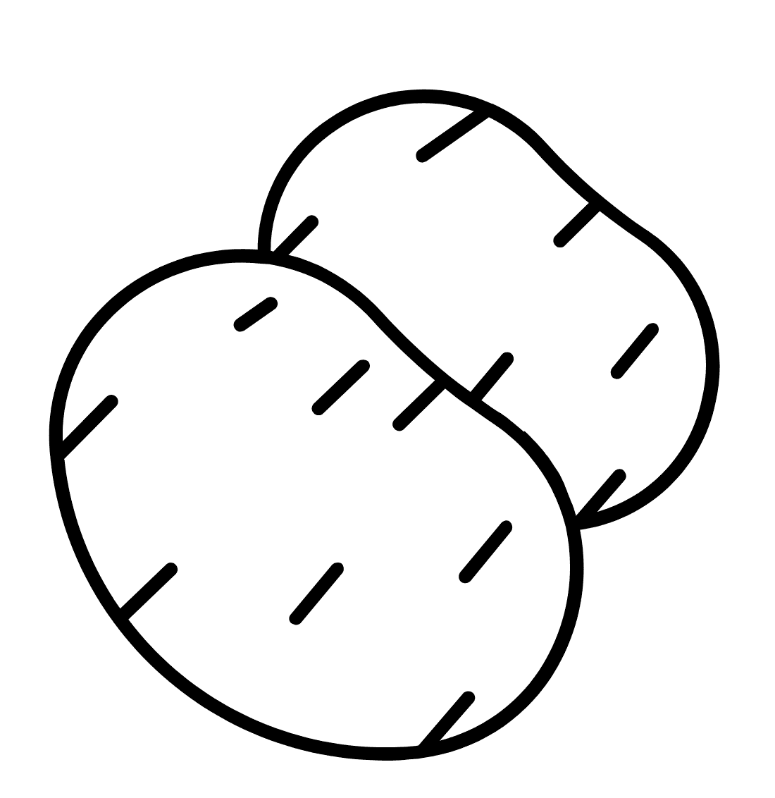 ζωγραφική φρέσκες πατάτες