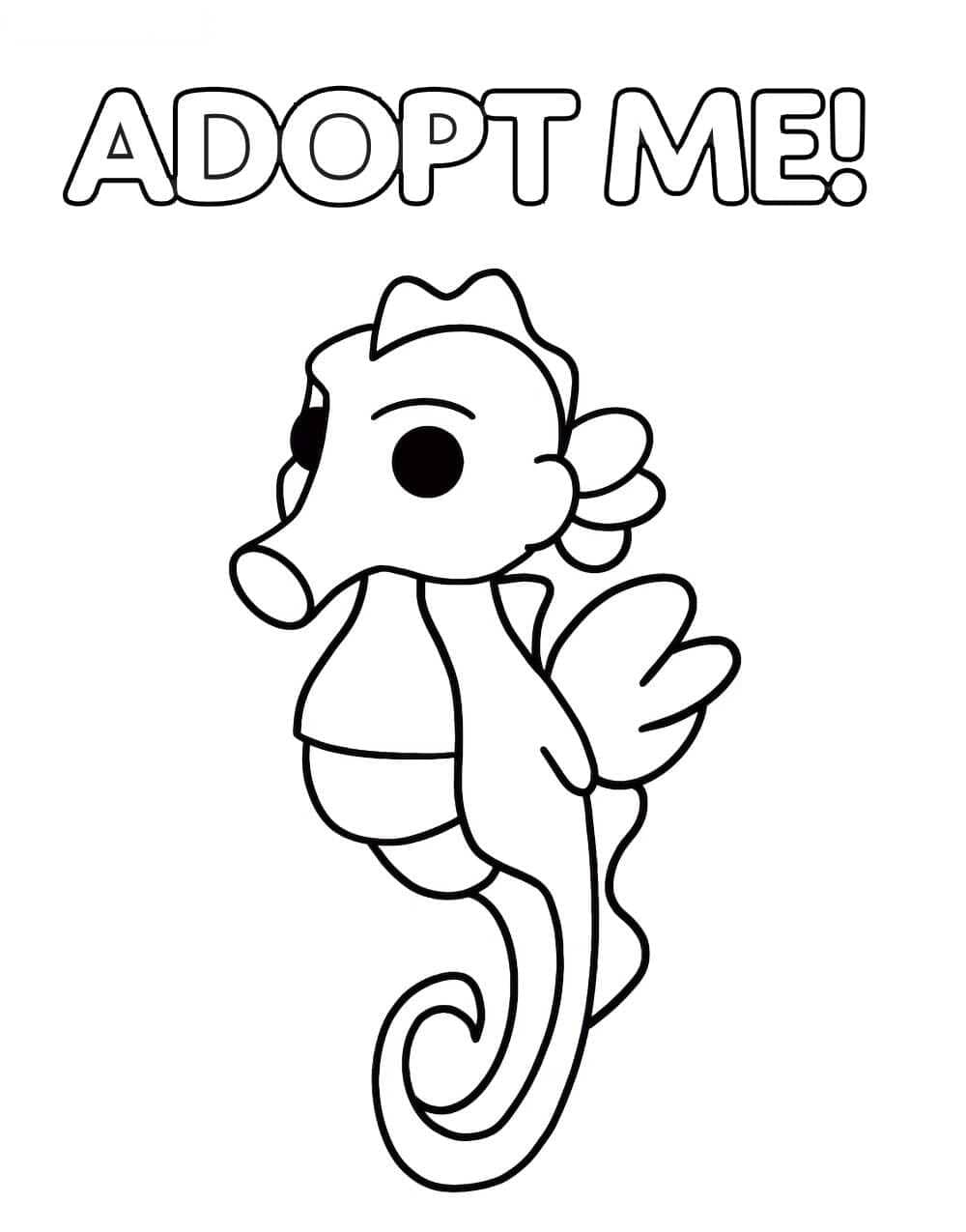 ζωγραφική Ιππόκαμπος Adopt Me ζωγραφική Ιππόκαμπος Adopt Me