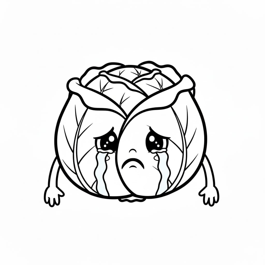 ζωγραφική Λυπημένος Λάχανο