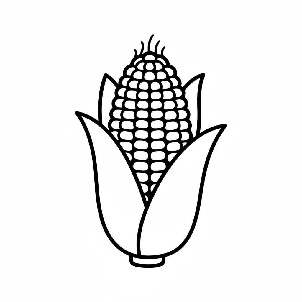 ζωγραφική Μια εκτύπωση καλαμποκιού