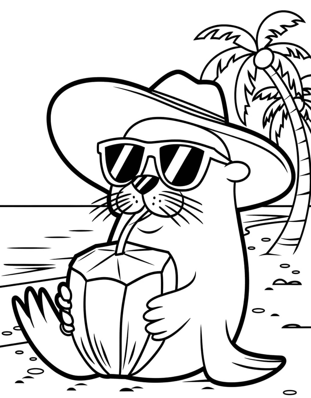 ζωγραφική Ωταριίνες χαλαρώνει στην παραλία ζωγραφική Ωταριίνες χαλαρώνει στην παραλία