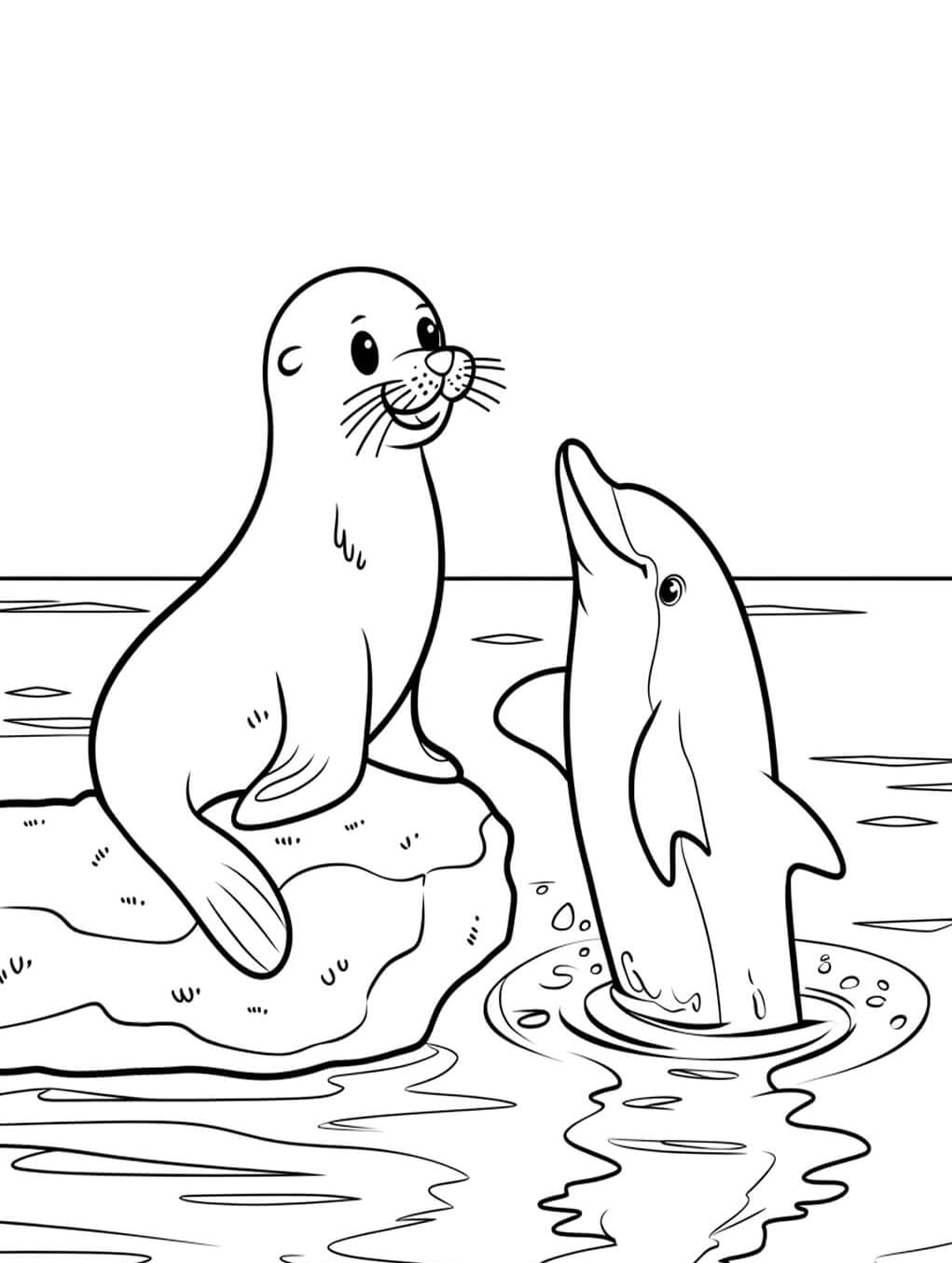 ζωγραφική Ωταριίνες και Δελφίνι ζωγραφική Ωταριίνες και Δελφίνι