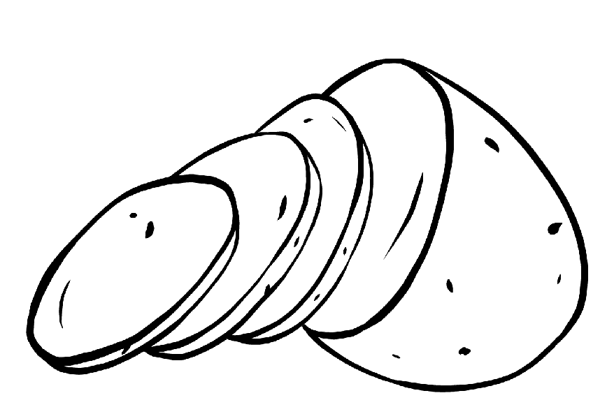 ζωγραφική Πατάτες σε λεπτές φέτες