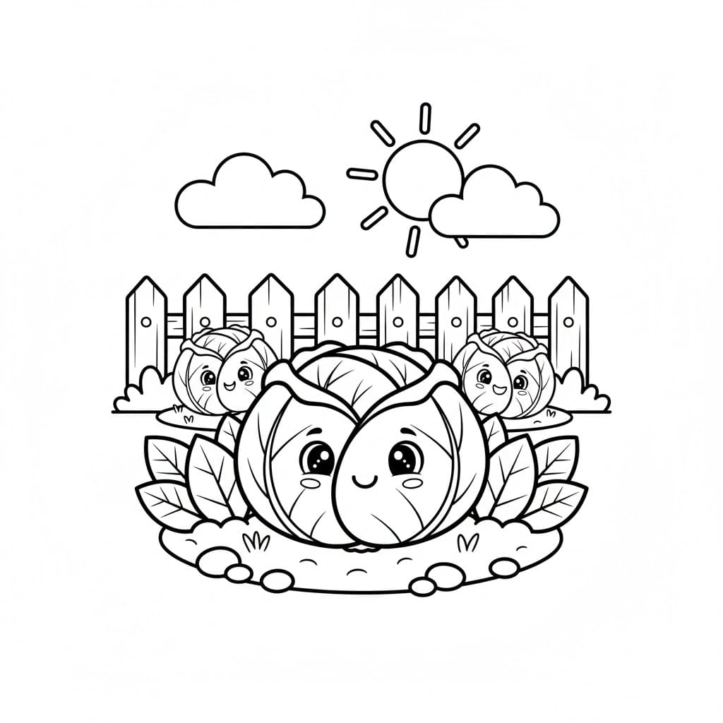 ζωγραφική Πολύ χαριτωμένο Λάχανο