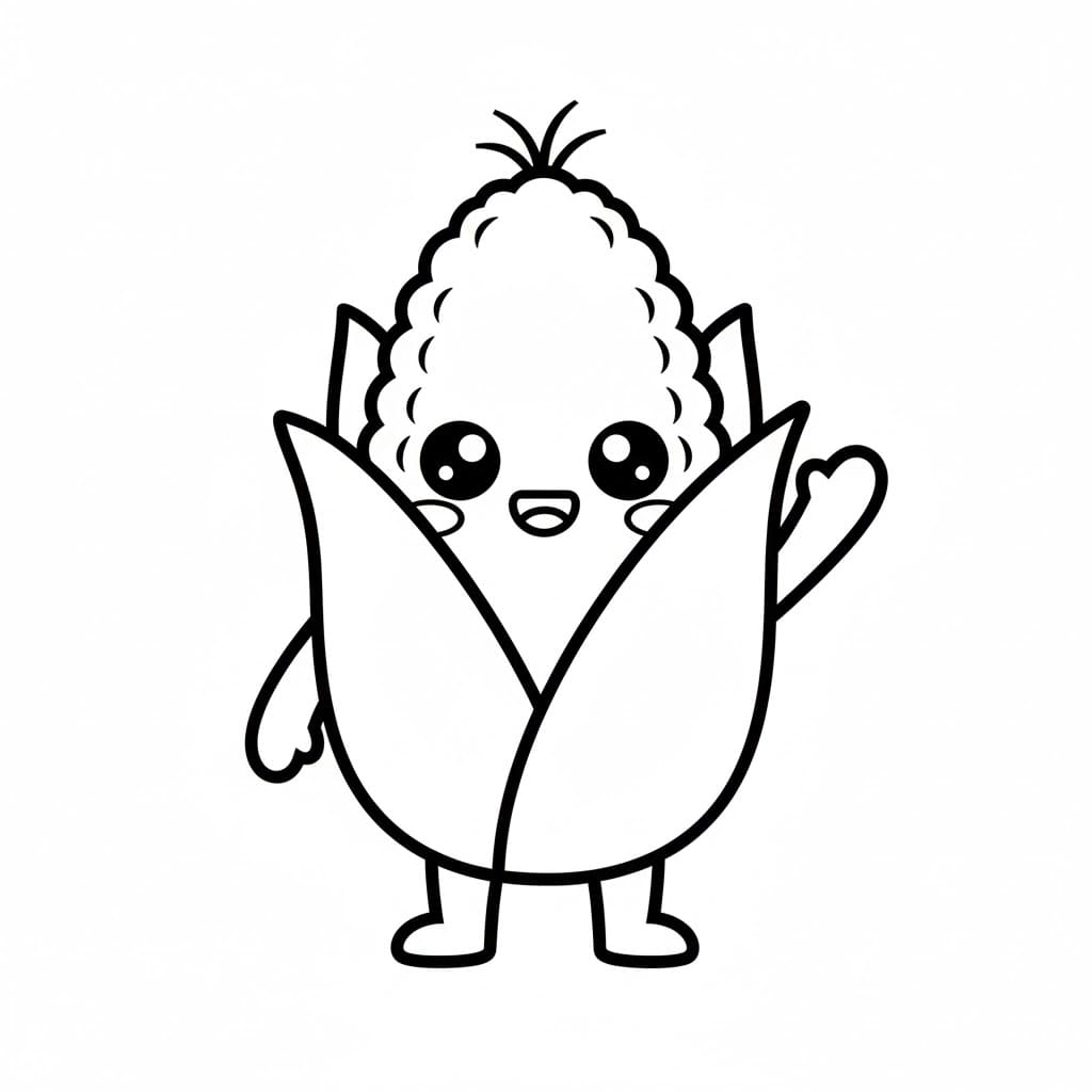 ζωγραφική Το καλαμπόκι είναι πολύ χαριτωμένο