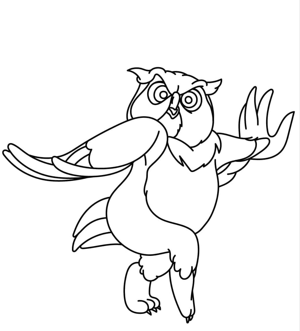 ζωγραφική Αστεία κουκουβάγια φίλης