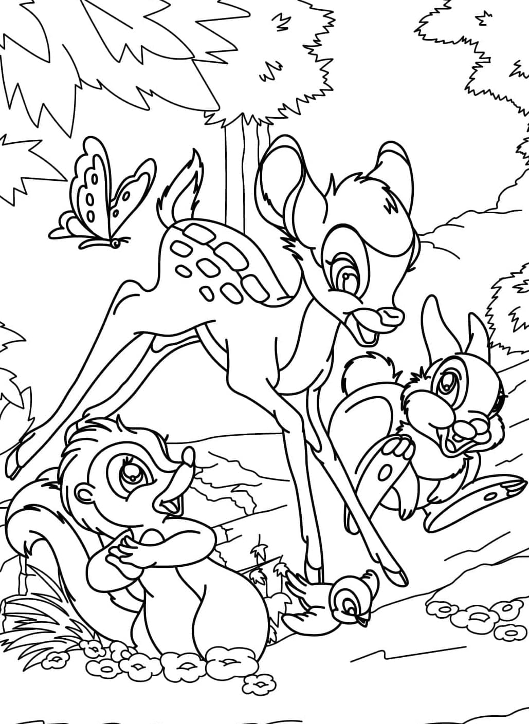 ζωγραφική Αστείο καρτούν Μπάμπι