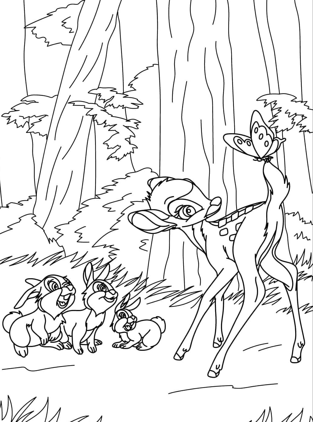 ζωγραφική Αστείοι χαρακτήρες του Μπάμπι