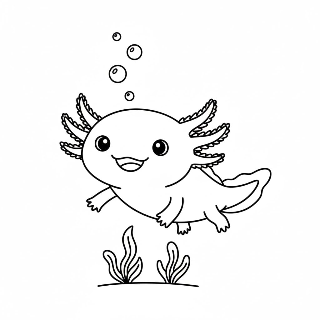 ζωγραφική Αξολότλ απλό