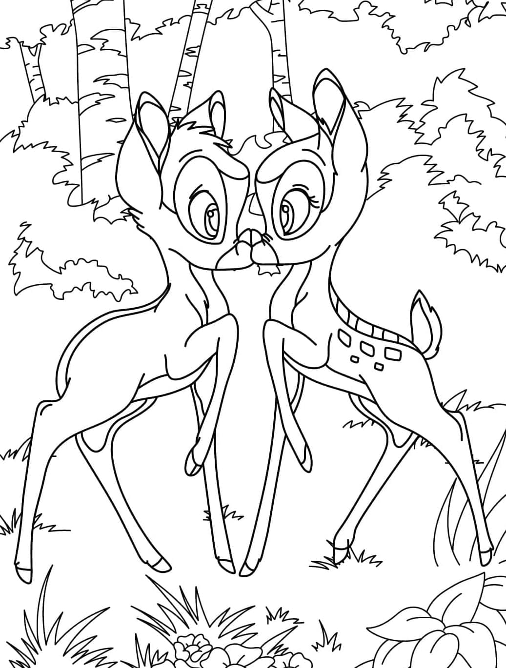 ζωγραφική Μπάμπι και Φαλίνα